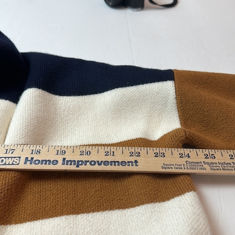 Fate cozy Shaw collar striped cardigan with pockets - Picture 9 of 10